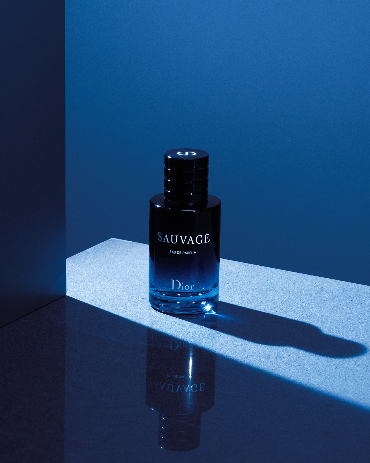 Dior Sauvage perfume bottle, product photography